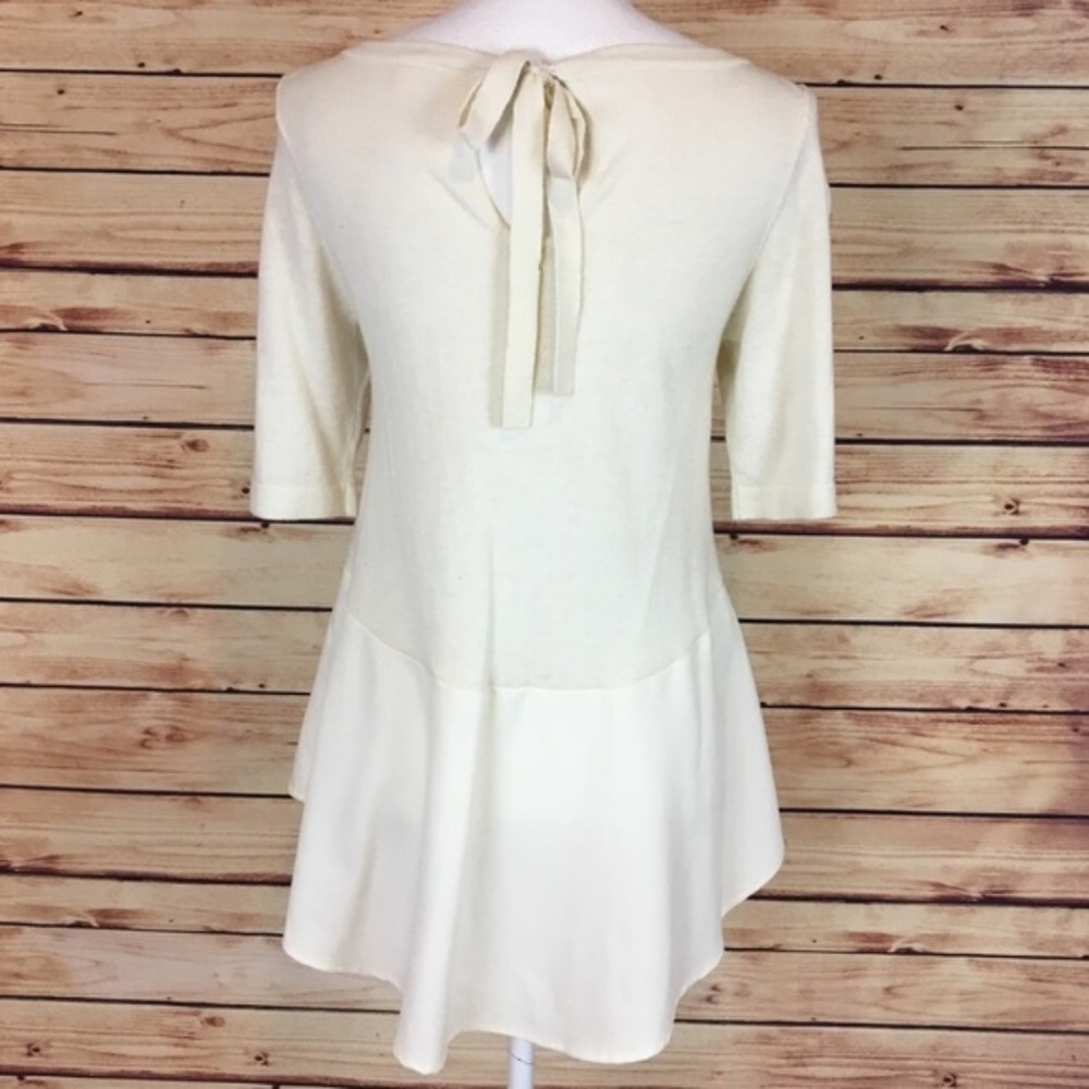 Anthropologie Peplum Short Sleeve Sweater/Blouse - Picture 5 of 7